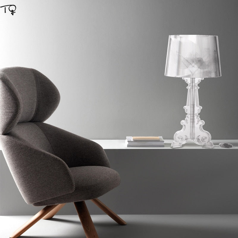 view of lamp with sofa