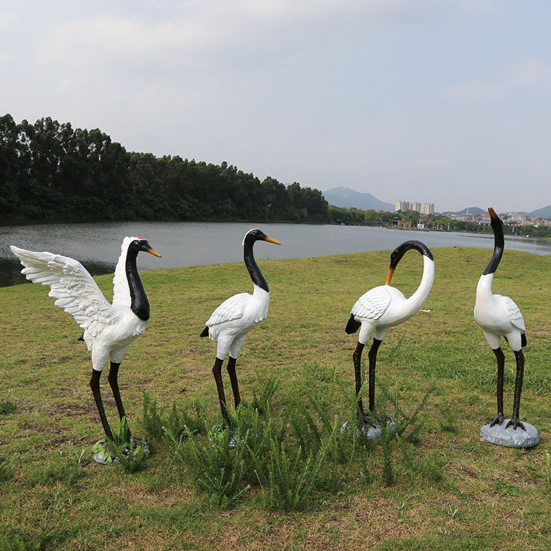 large outdoor bird statues