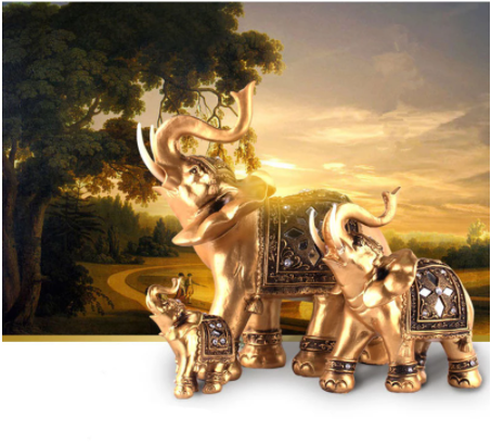 Golden Elephant Statue