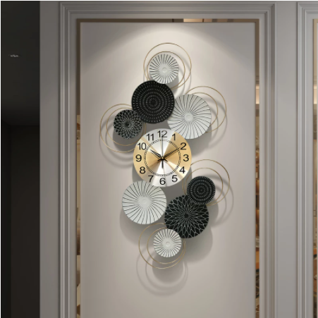 Abstract Nordic Wall Clock | Silent Metal Art Clock