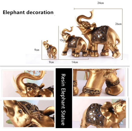 Golden Elephant Statue