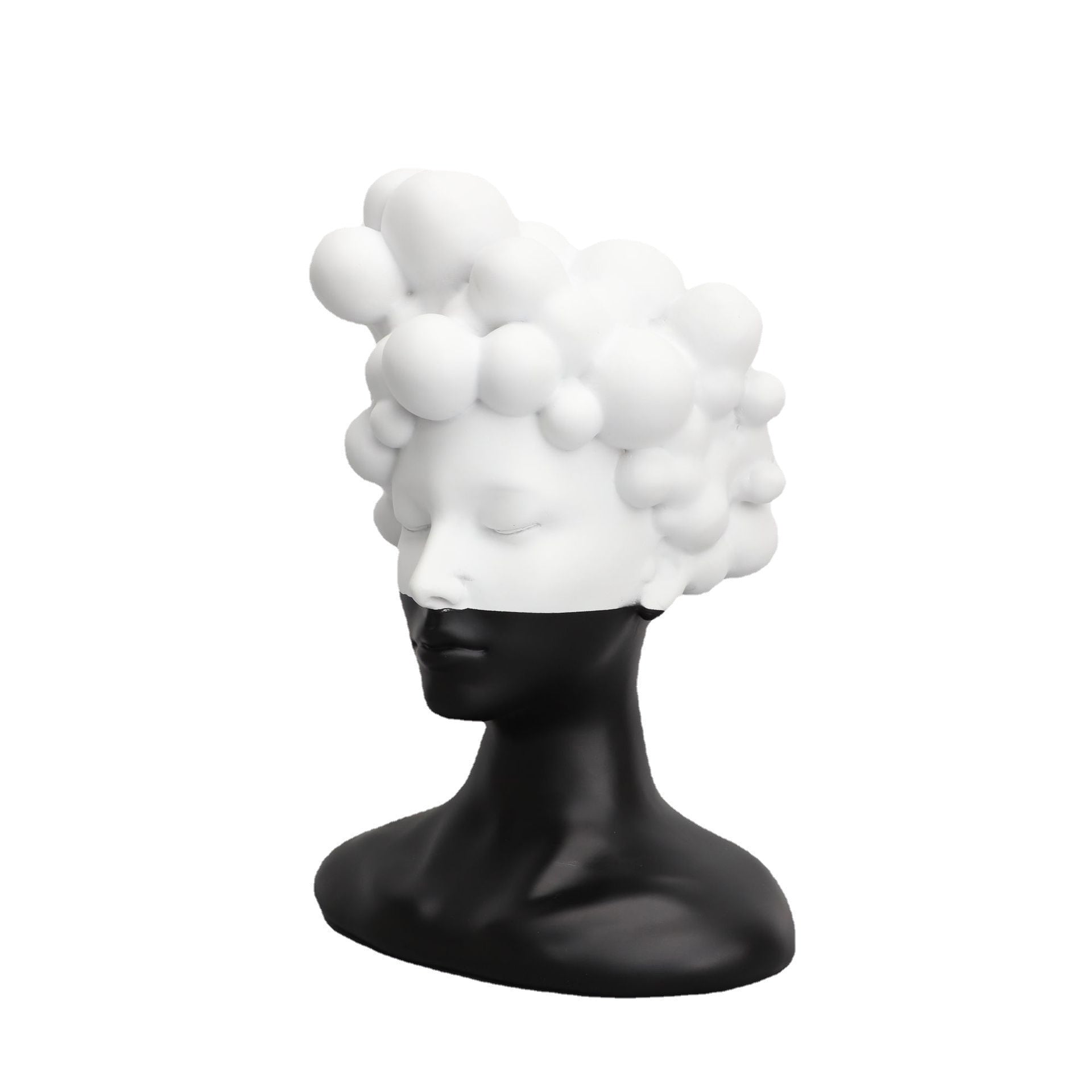 Modern Artistic Bust Sculpture | Black and White Decorative Bust for Home