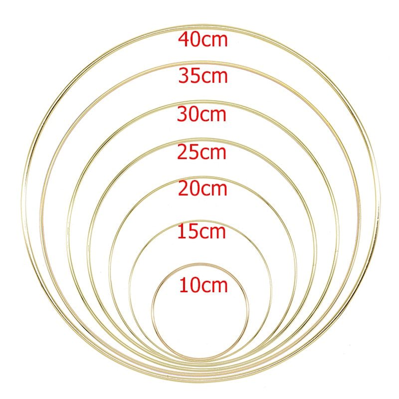 Gold Metal Ring Hoops