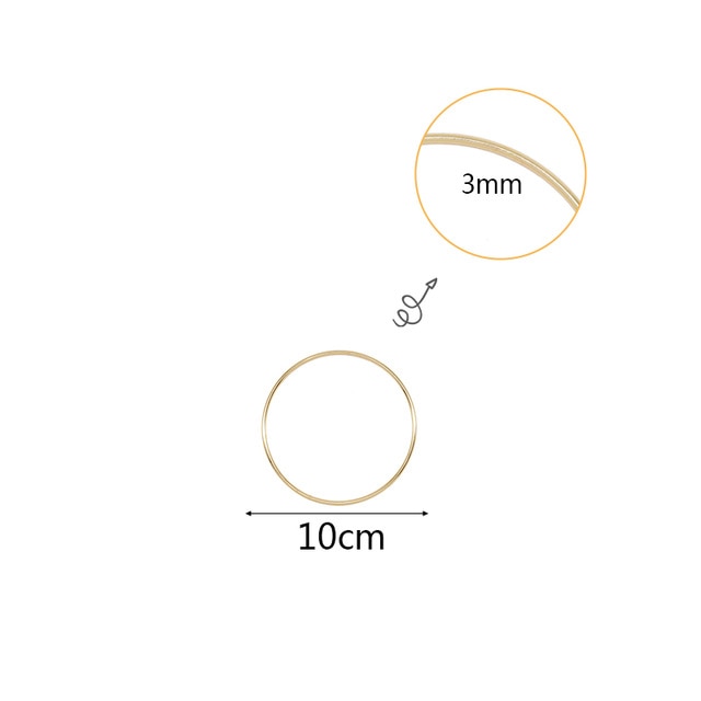 Gold Metal Ring Hoops