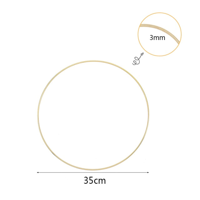 Gold Metal Ring Hoops