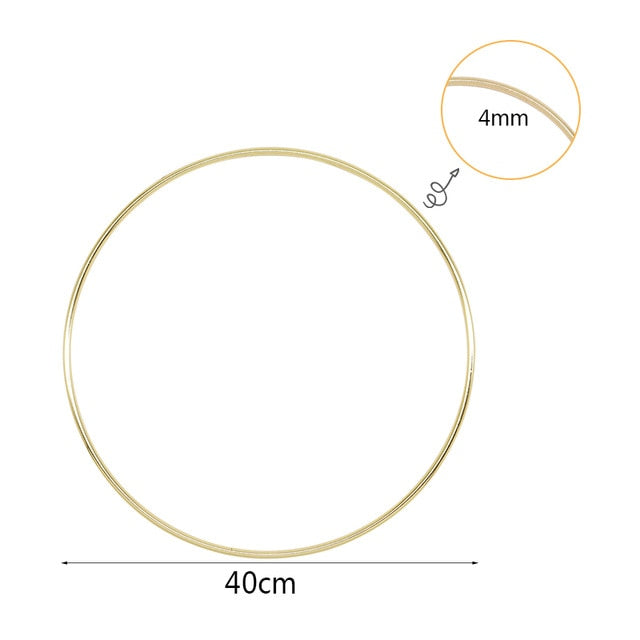 Gold Metal Ring Hoops