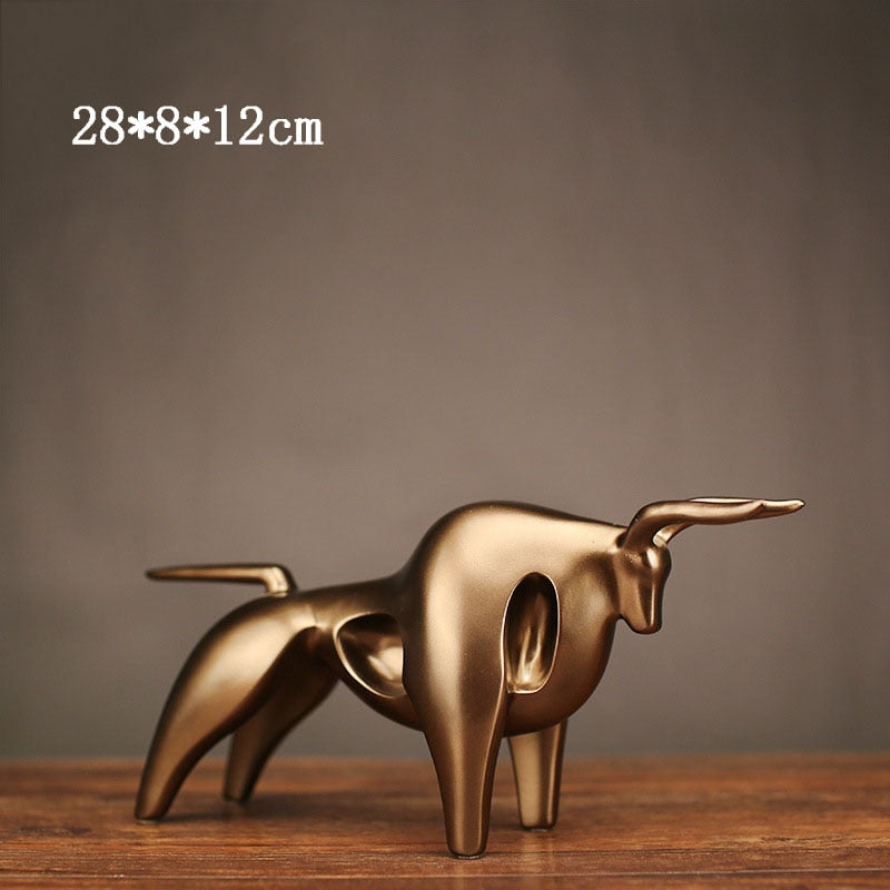 Gold Fortune Cow Statue