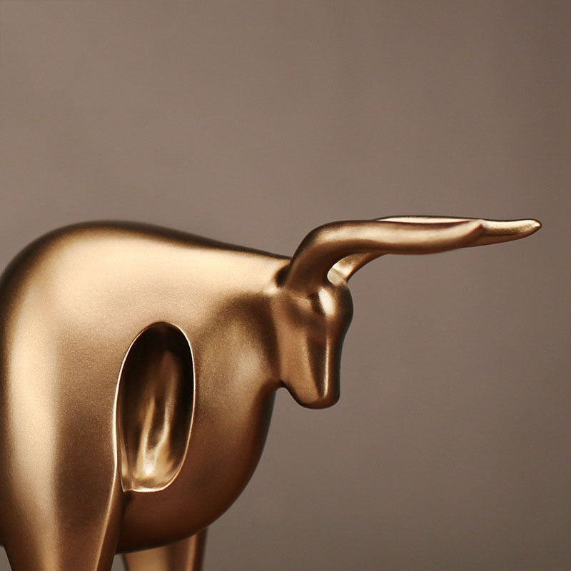 Gold Fortune Cow Statue