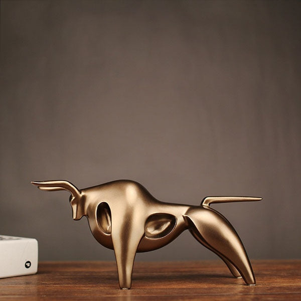 Gold Fortune Cow Statue