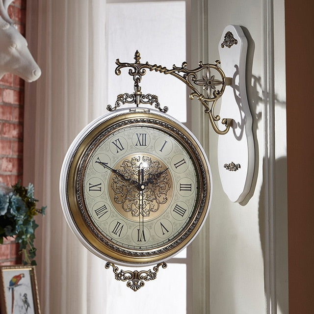 Dual-Sided Wall Clock | Rotatable Tabletop Clock