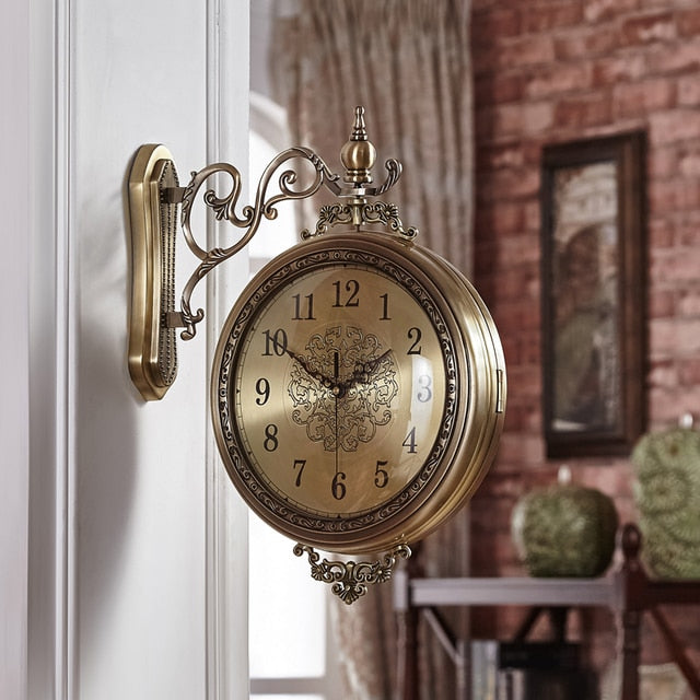 Dual-Sided Wall Clock | Rotatable Tabletop Clock