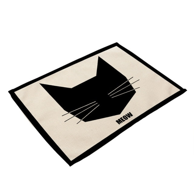 Cute Black Placemat