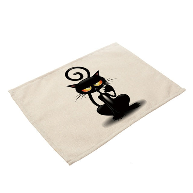 Cute Black Placemat