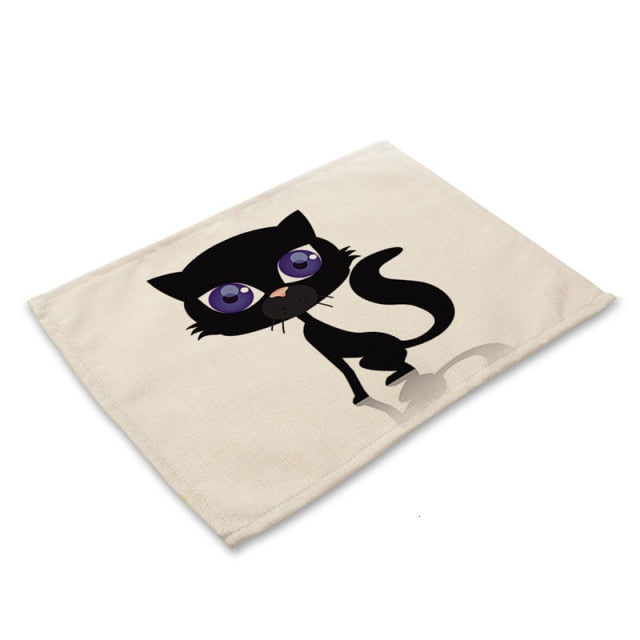 Cute Black Placemat