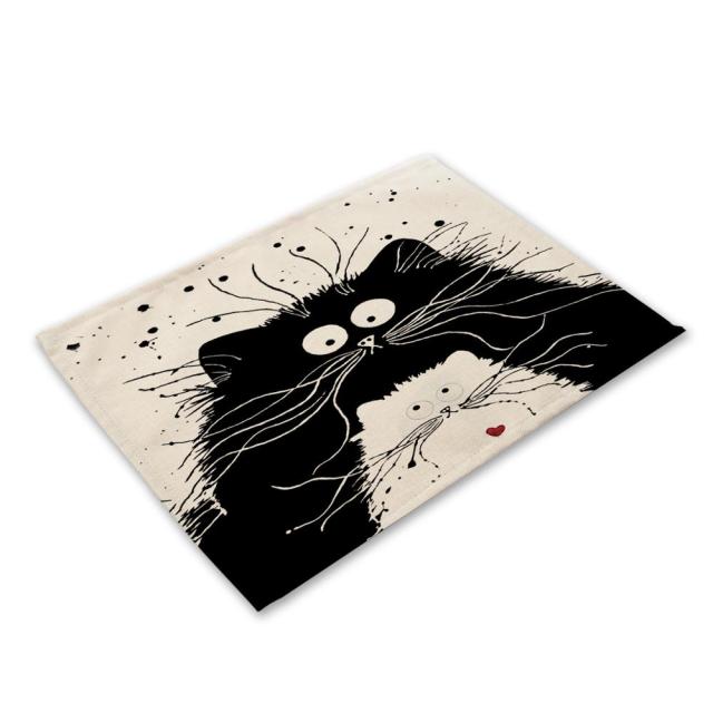 Cute Black Placemat