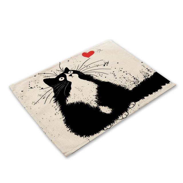 Cute Black Placemat