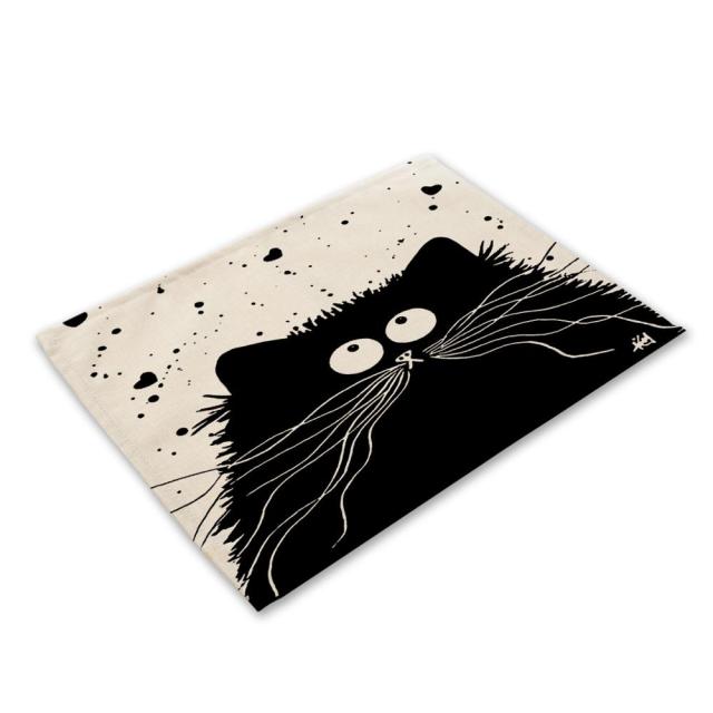 Cute Black Placemat