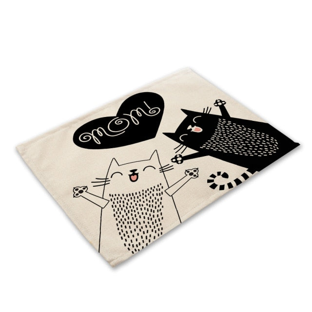 Cute Black Placemat