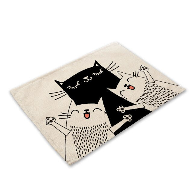 Cute Black Placemat
