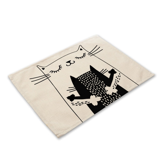Cute Black Placemat