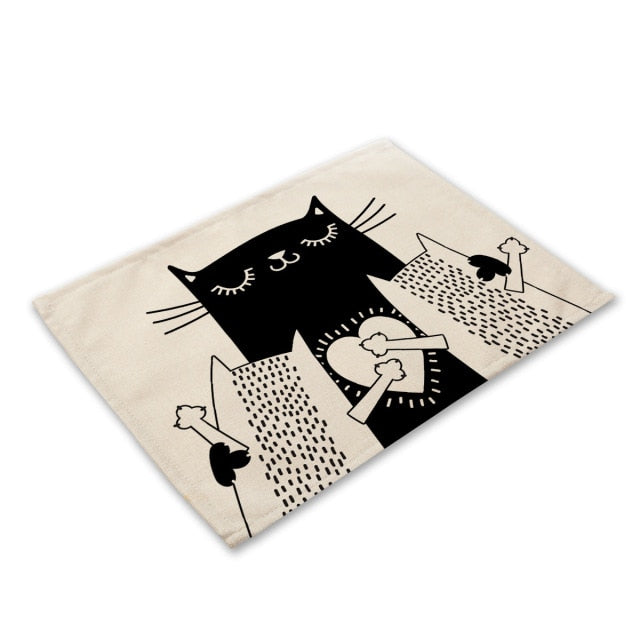 Cute Black Placemat