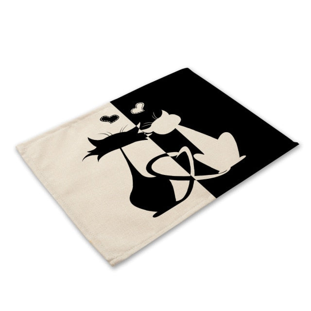 Cute Black Placemat