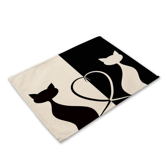 Cute Black Placemat