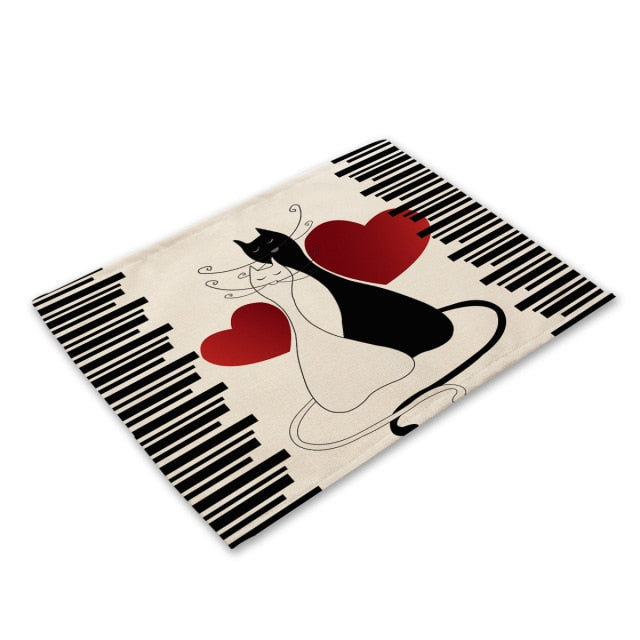 Cute Black Placemat