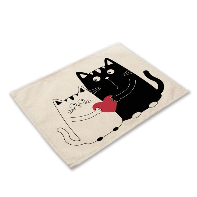 Cute Black Placemat