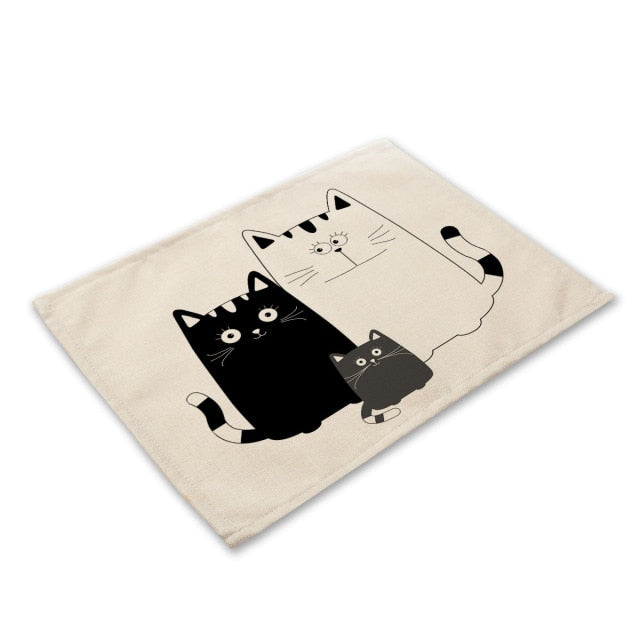 Cute Black Placemat