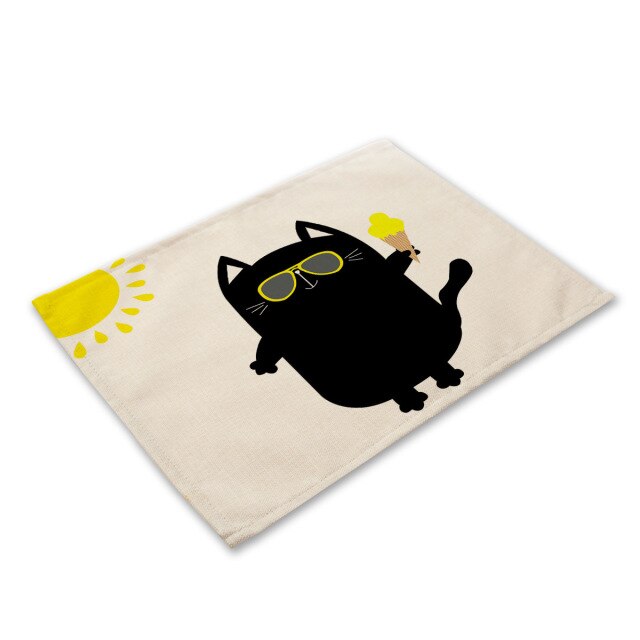 Cute Black Placemat