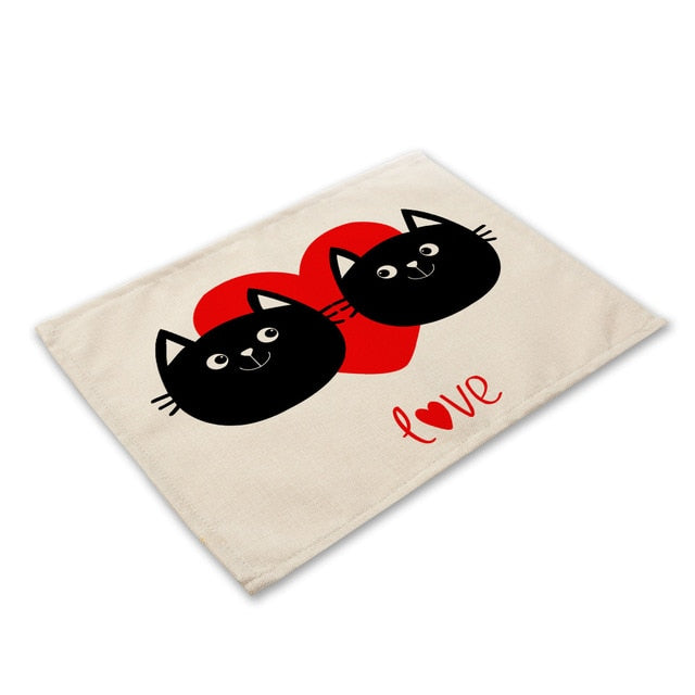 Cute Black Placemat