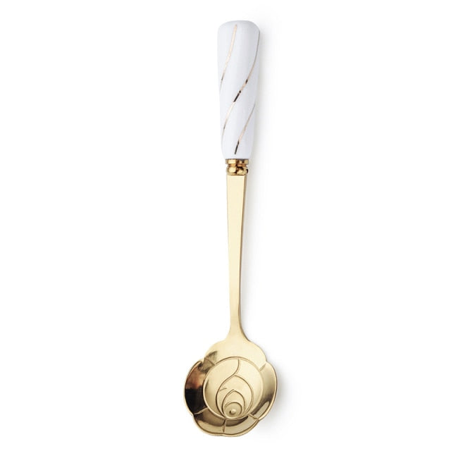 unique golden spoon