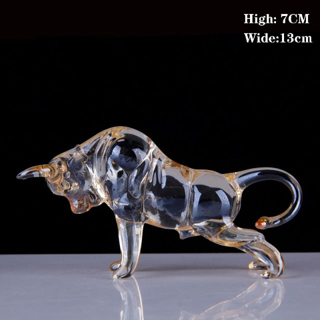 Crystal Bull Sculpture