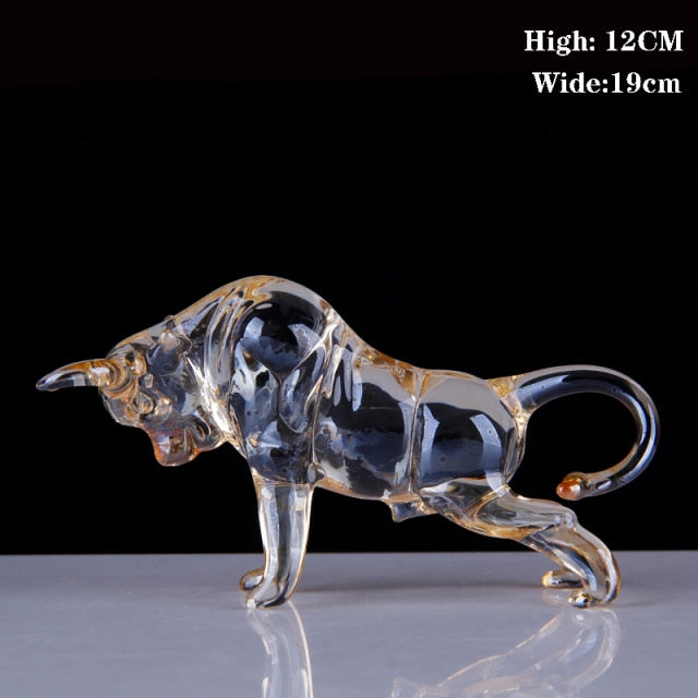 Crystal Bull Sculpture