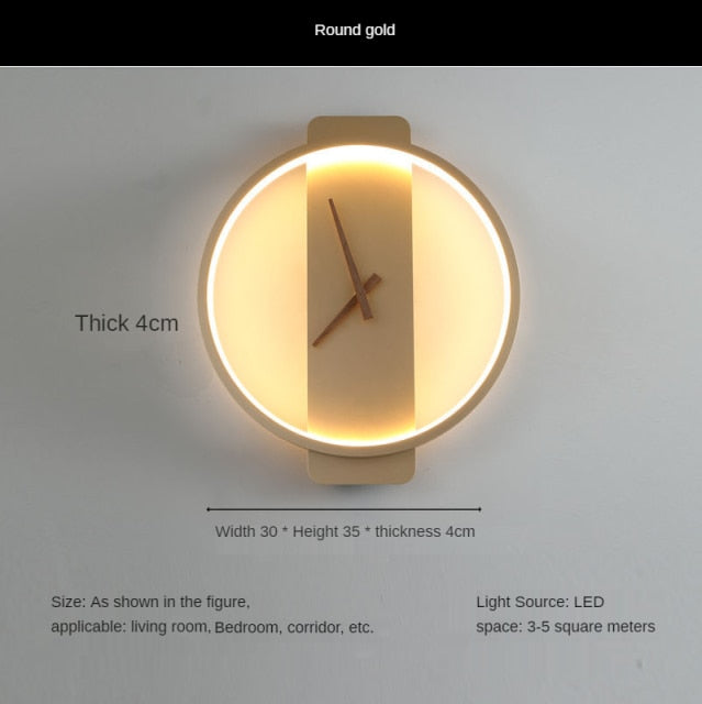 Led Wall Lamp Clock