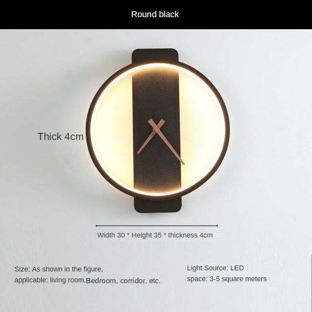 Led Wall Lamp Clock