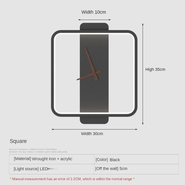 Led Wall Lamp Clock