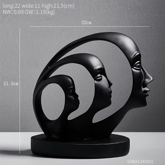 Human Face Statues