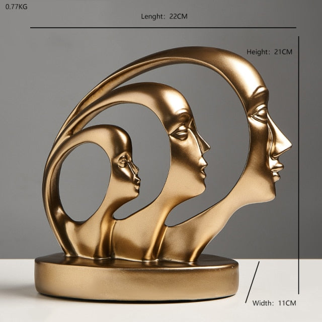 Human Face Statues