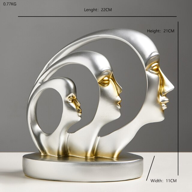Human Face Statues