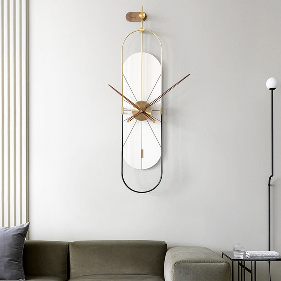 Modern Wall Clock for Living Room | Luxury Vertical Clock
