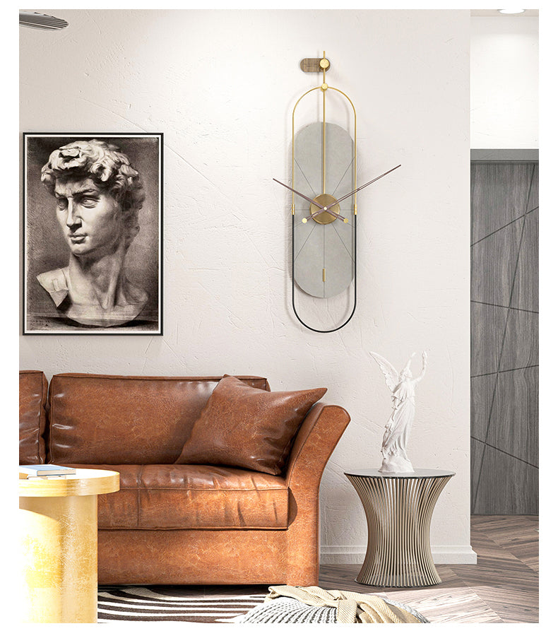 Modern Wall Clock for Living Room | Luxury Vertical Clock