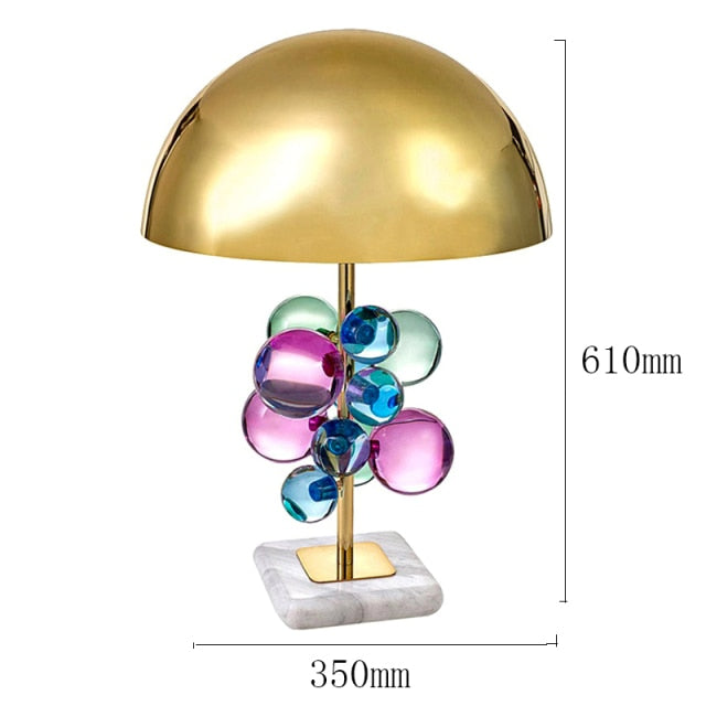 Gold Mushroom Lamp