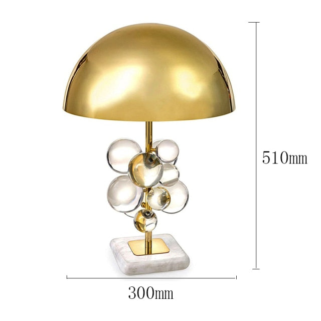 Gold Mushroom Lamp