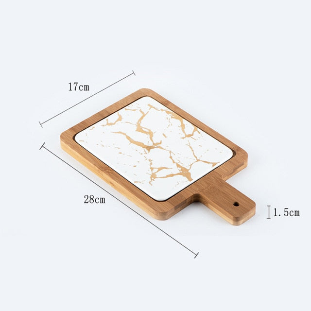 Golden Marble Texture Plate