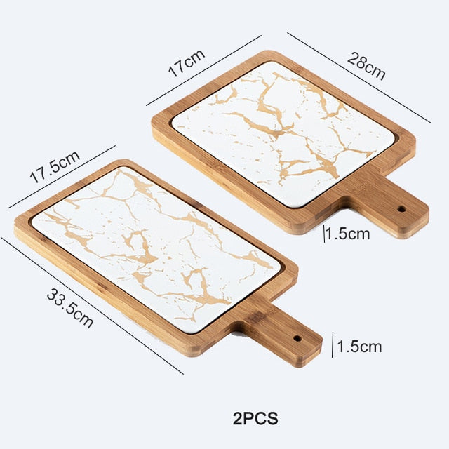 Golden Marble Texture Plate