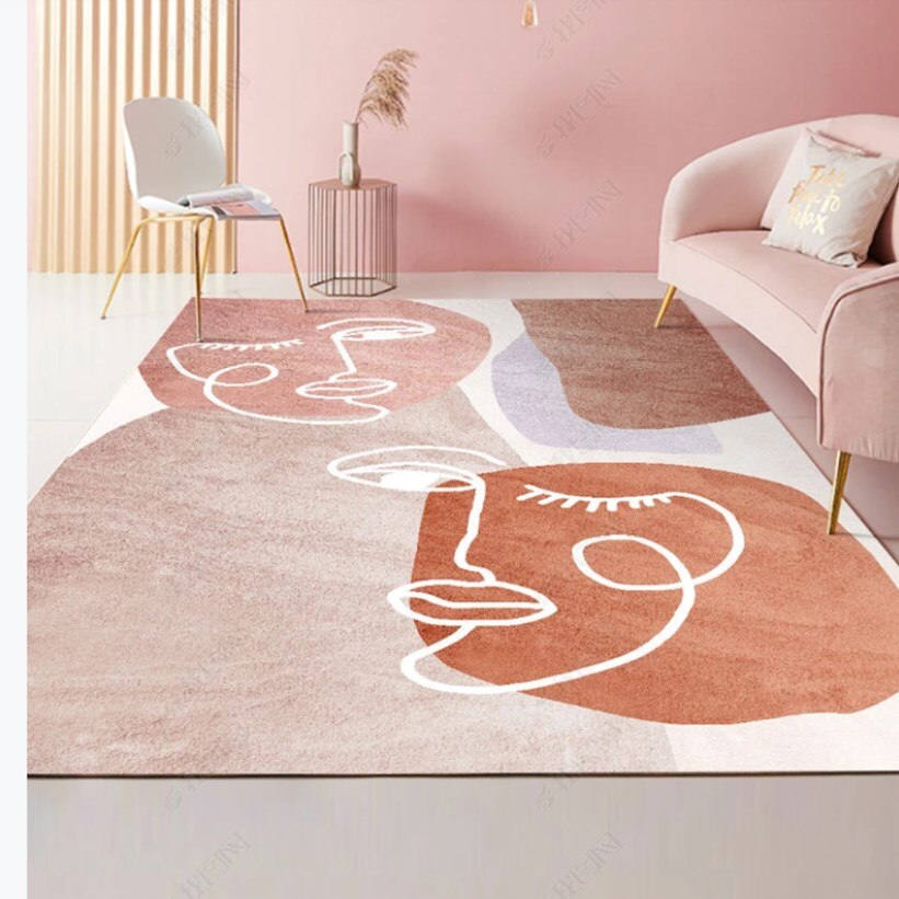 side view of rug