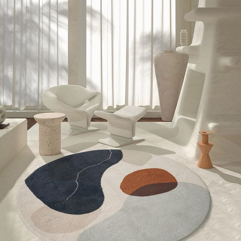 round carpet for a living room