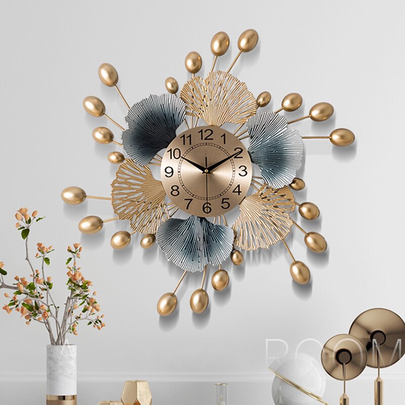 Luxury Metal Flower Wall Clocks l Modern wall clock